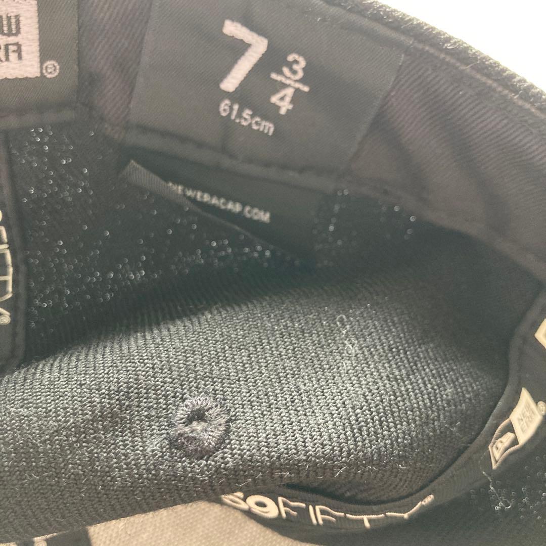【中古】MLB ドジャース キャップ 2個セット黒/黒 7 3/4と6 1/2