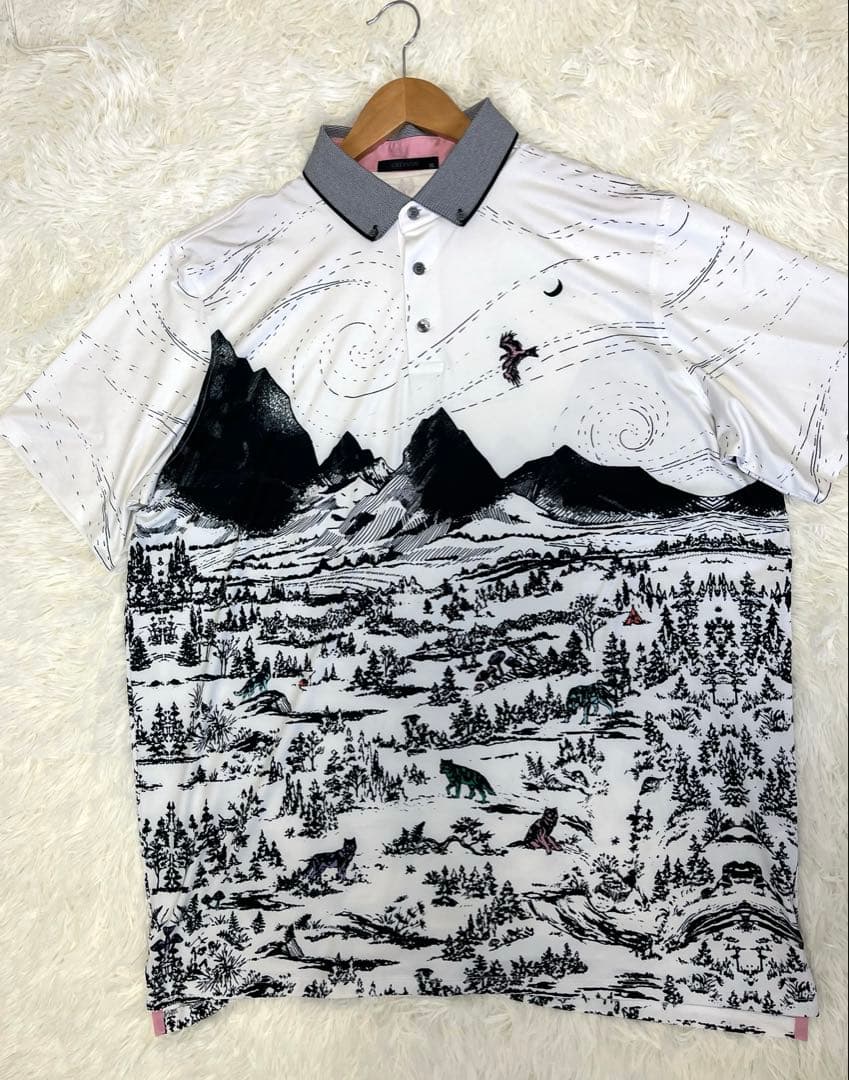 超美品　グレイソン　ポロシャツ　ゴルフ　ウェア　XL オオカミ　101