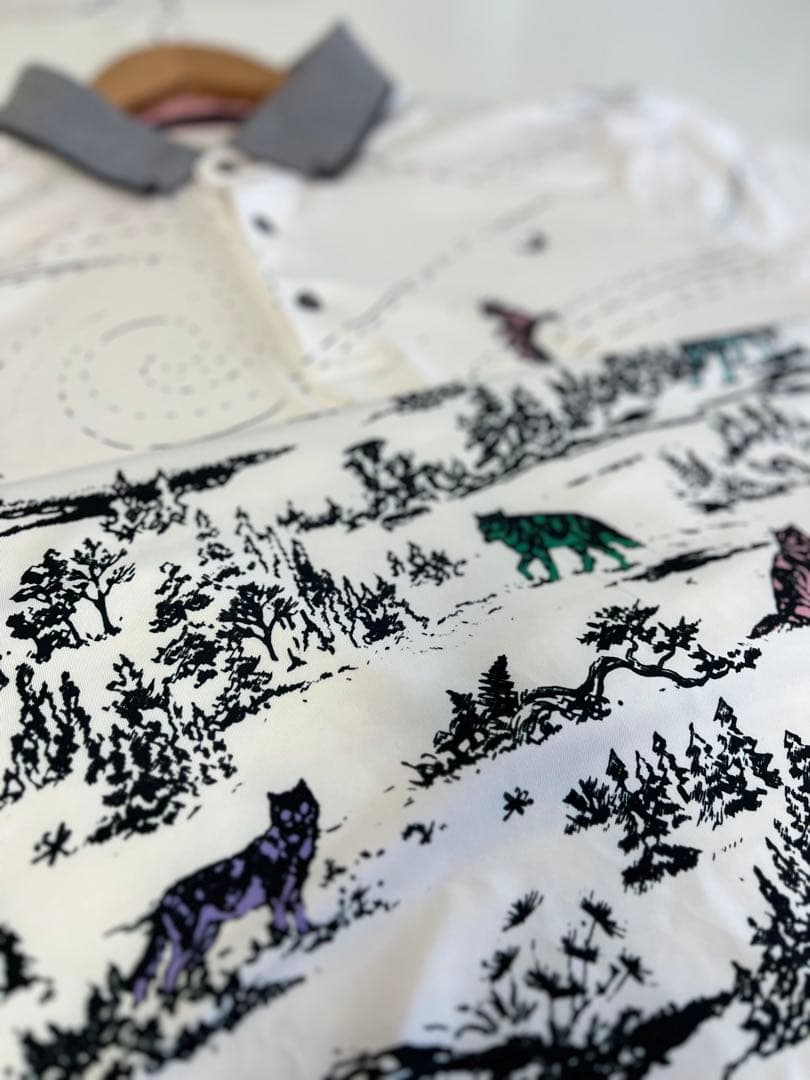 超美品　グレイソン　ポロシャツ　ゴルフ　ウェア　XL オオカミ　101