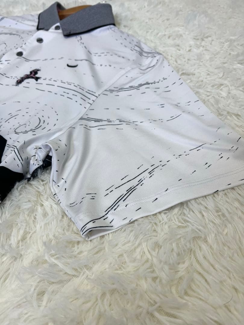 超美品　グレイソン　ポロシャツ　ゴルフ　ウェア　XL オオカミ　101