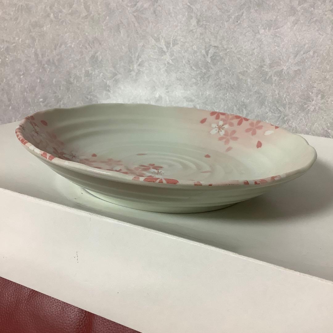 宇野千代　食器　4種10枚　昭和レトロ　取り皿　中鉢　大鉢　桜　ピンク　ブルー