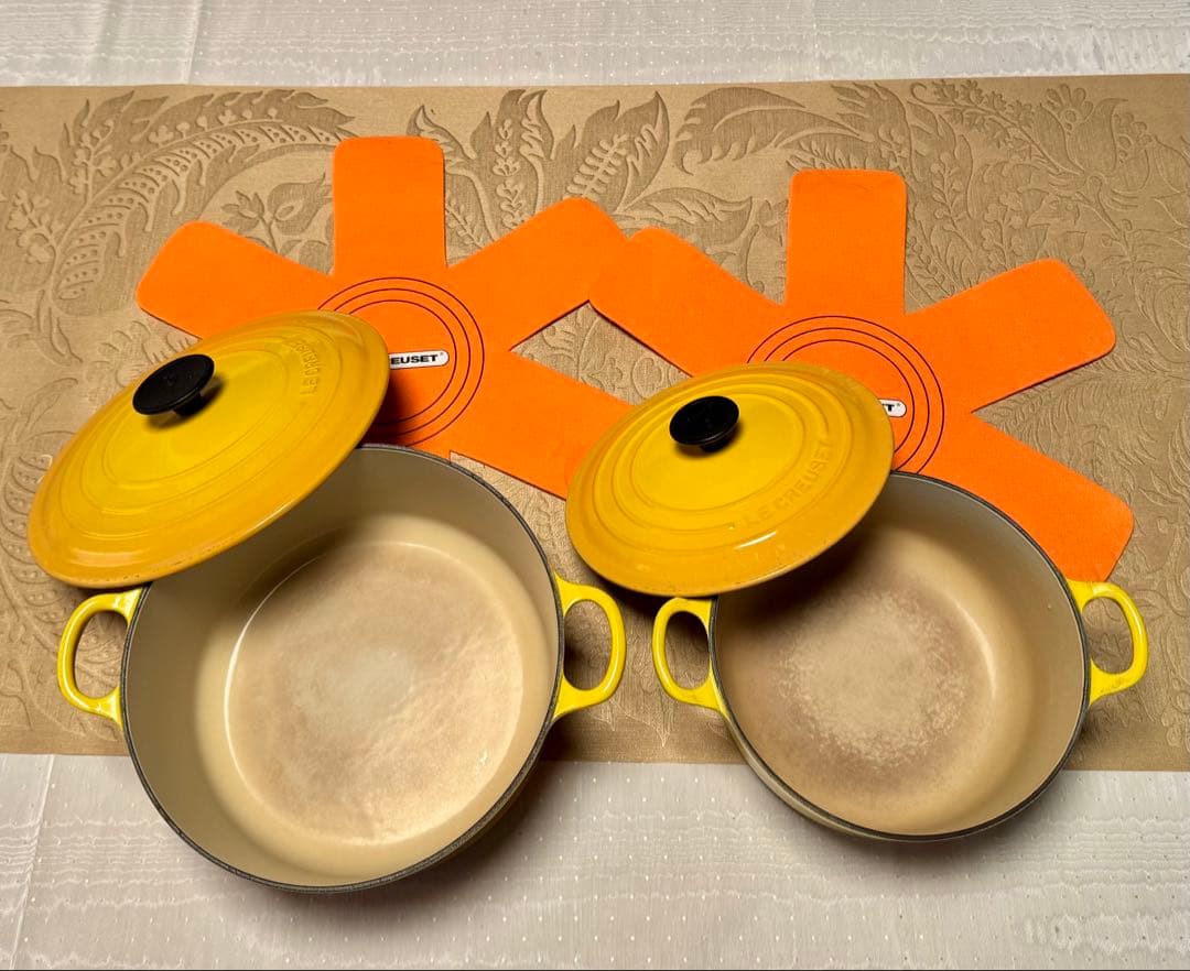 Le Creuset イエロー 両手鍋セット