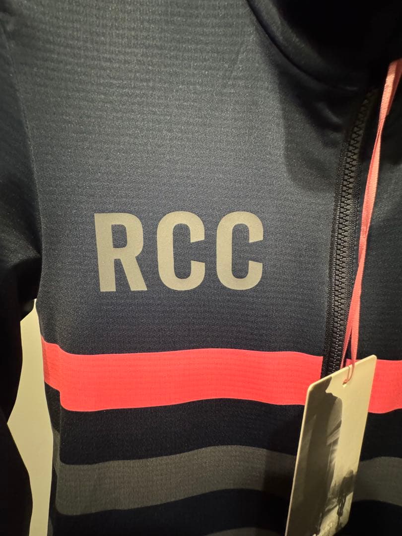 Rapha RCC ロングスリーブジャージ S ネイビー/ピンク