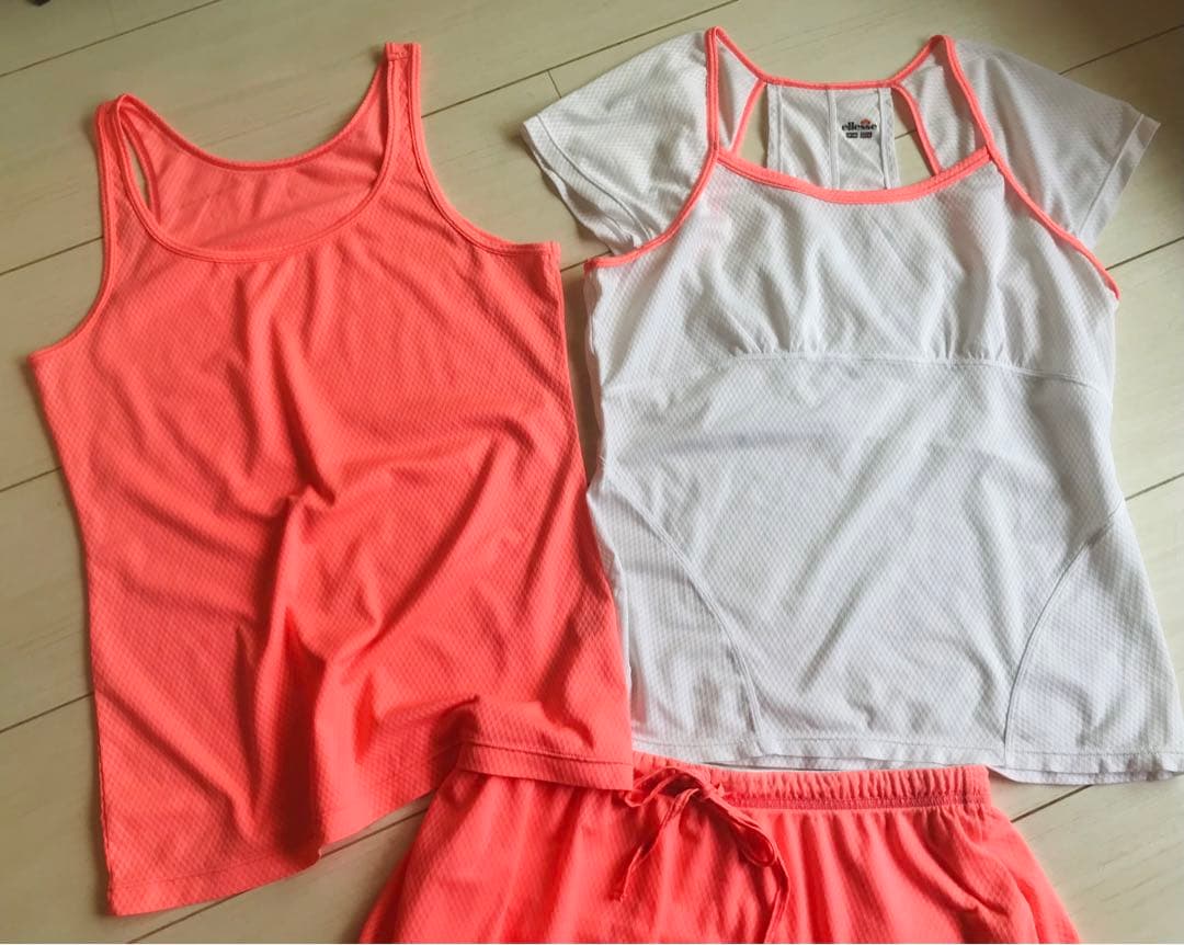 美品＊ellesseエレッセ＊2wayリバーシブルスコート トップス2着セット