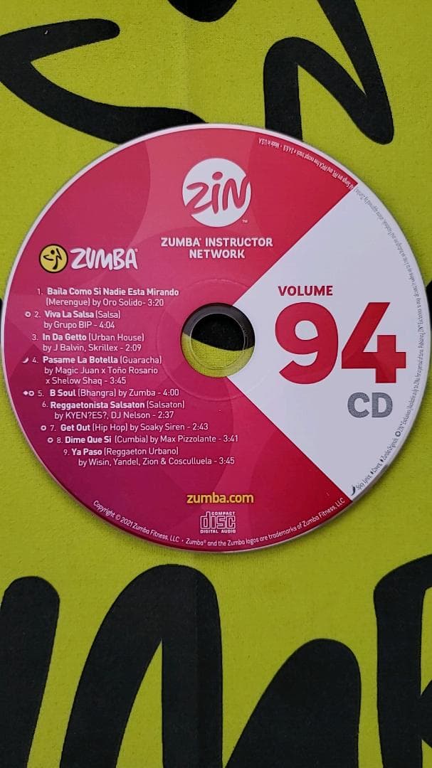 ZUMBA　ズンバ　ZIN94　CD ＆ DVD　インストラクター専用