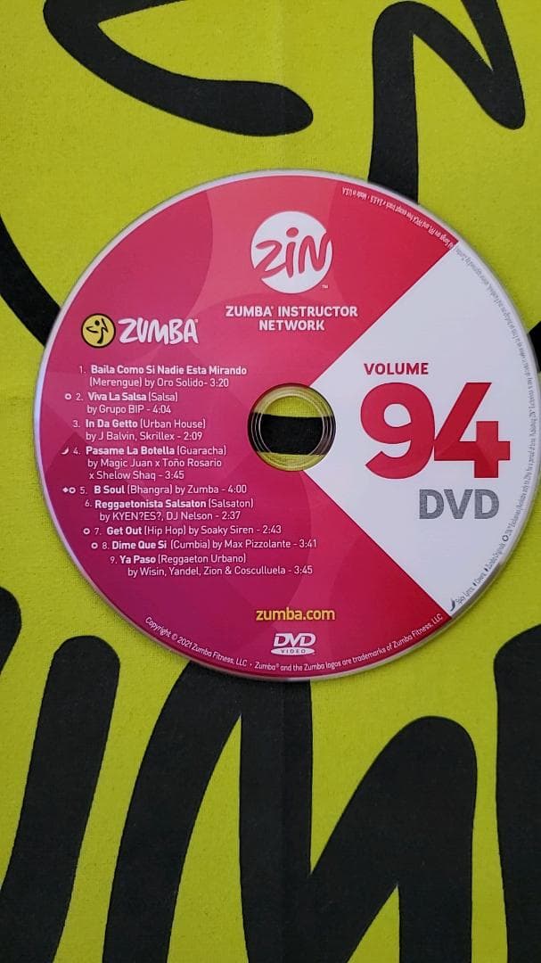 ZUMBA　ズンバ　ZIN94　CD ＆ DVD　インストラクター専用