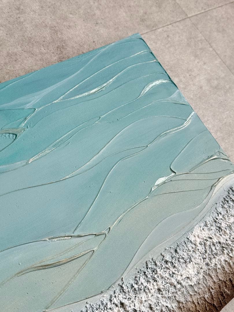 アクリル画テクスチャーアートno.928抽象画キャンバスアートパネル海波打際