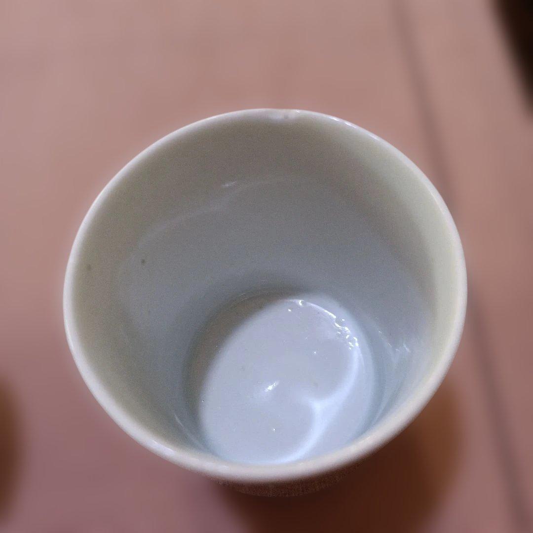 古伊万里角福江戸中期微塵唐草蕎麦猪口3個