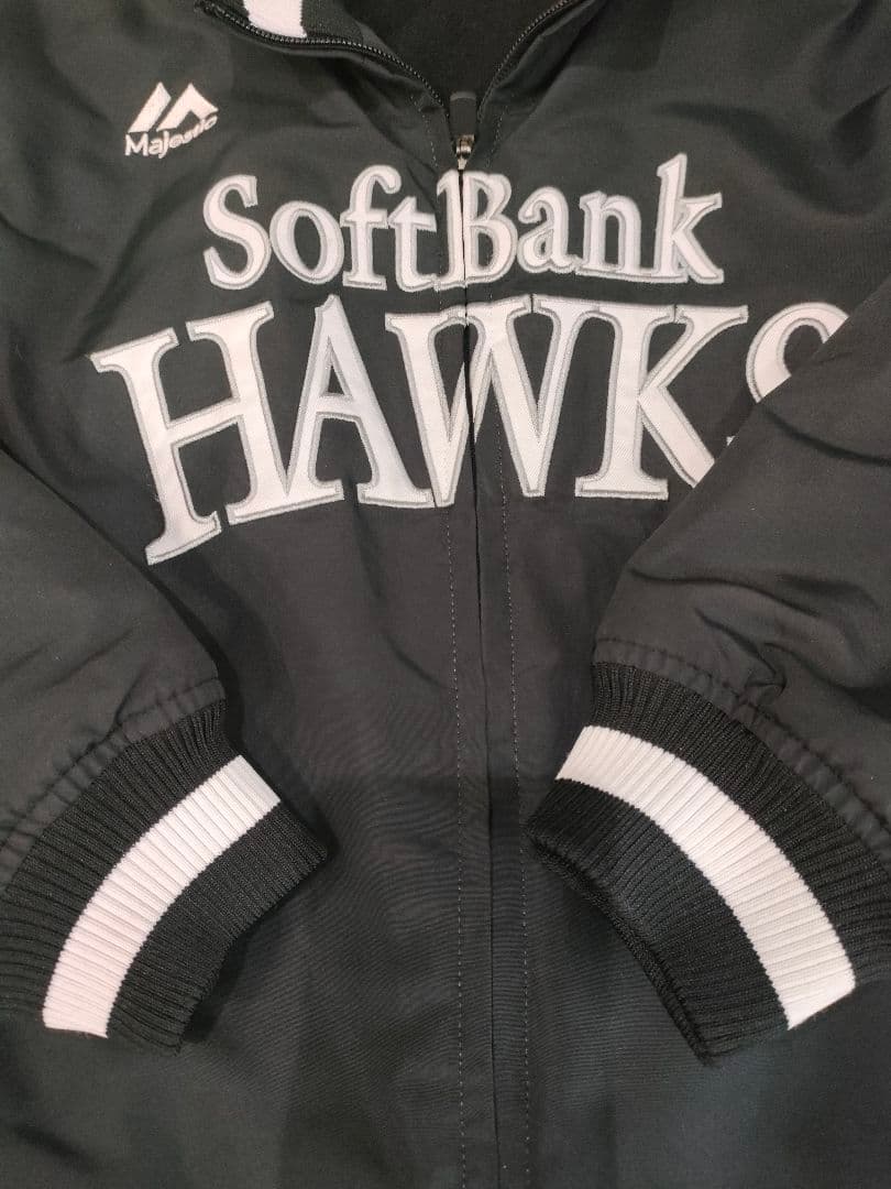 SoftBank Hawks フルジップ　グランドコート 150 黒