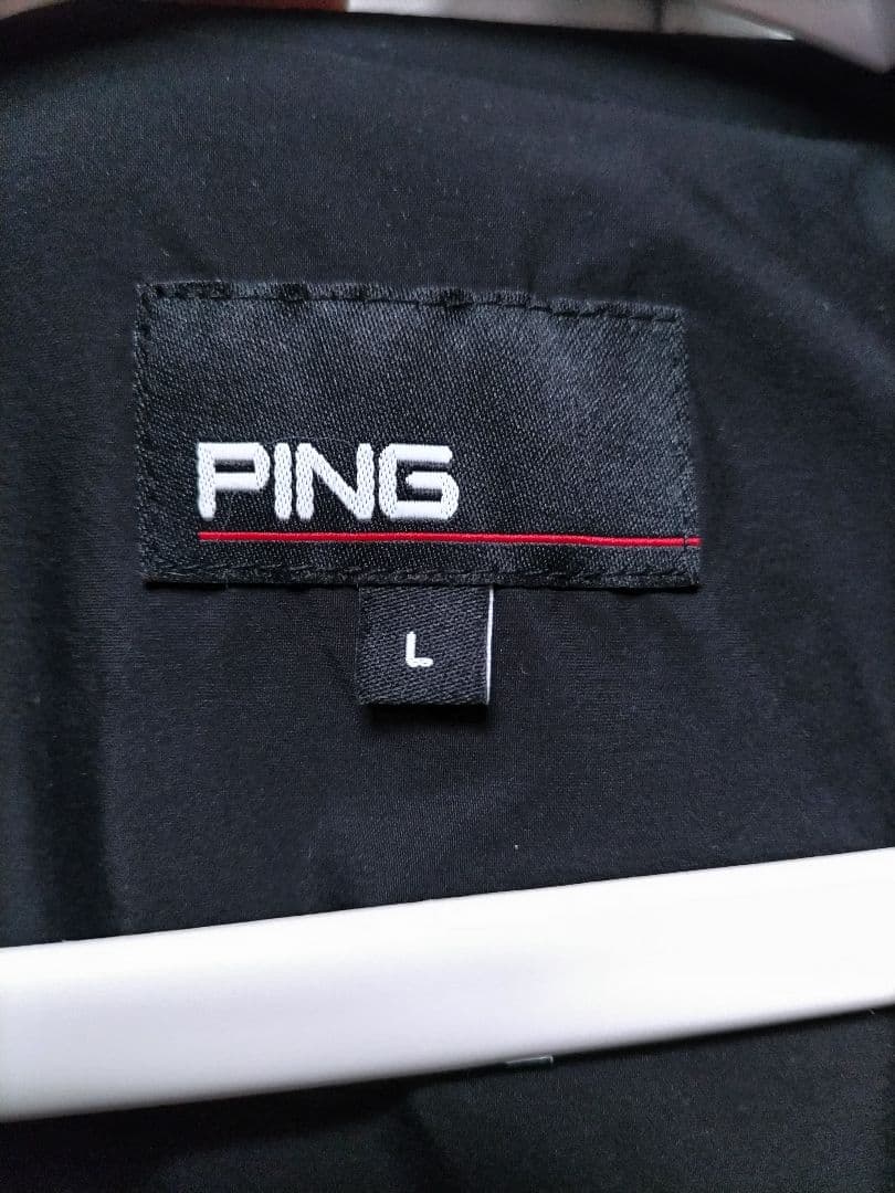 PING　キルティング中綿ジャケット　ノーカラー　黒　24年モデル