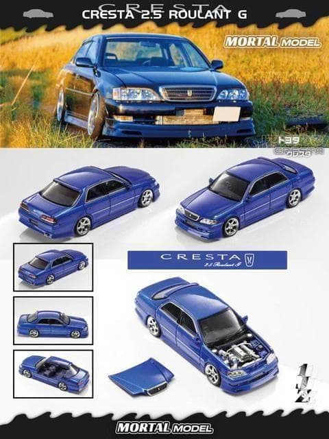 MORTAL 1/64 トヨタ クレスタ JZX100 カスタム ブルー