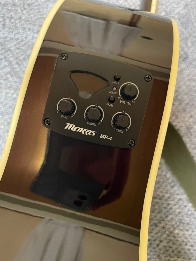 Morris エレアコ　アコギ　R-011 ダークブラウン ギターケース付き