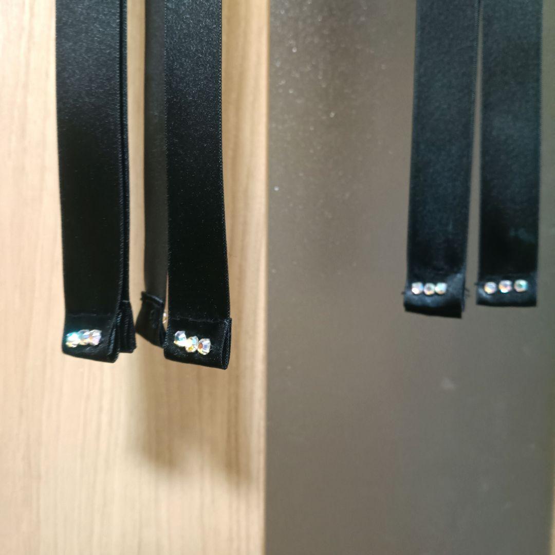 Hideko様オーダー　黒い羽のバングル&リボンフロート&ポンポンフロート