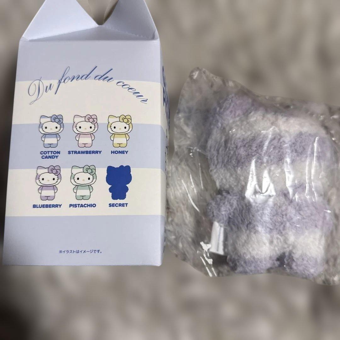 サンリオハウス　ジェラピケ　ハローキティー　ぬいぐるみキーホルダー　ブルーベリー