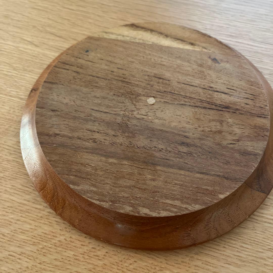アクリルと木製のケーキドーム　北欧　チーク　アクリル