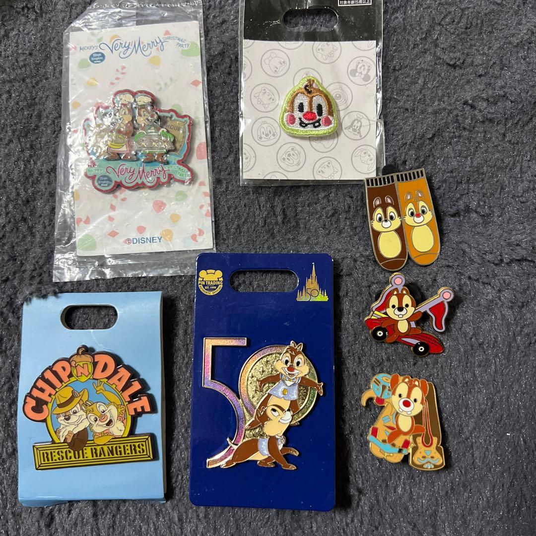ディズニー　チップ　デール　ピンバッジ　7点セット