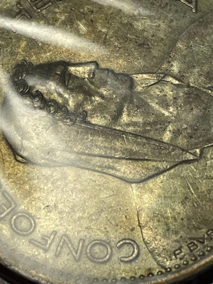 美品　スイス　1968年　5フラン　アルプスの牧人　5フラン　銀貨