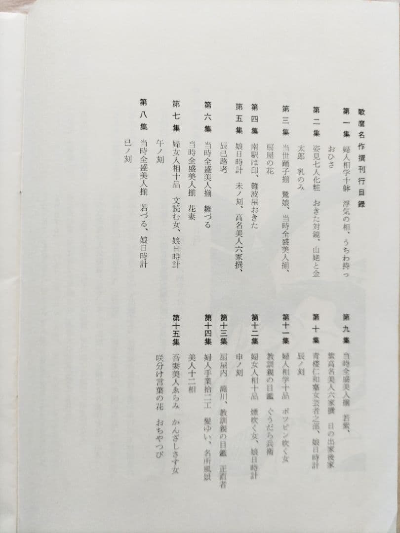 歌麿名作撰 手摺木版画 全30作揃い 悠々洞出版 浮世絵 美人画