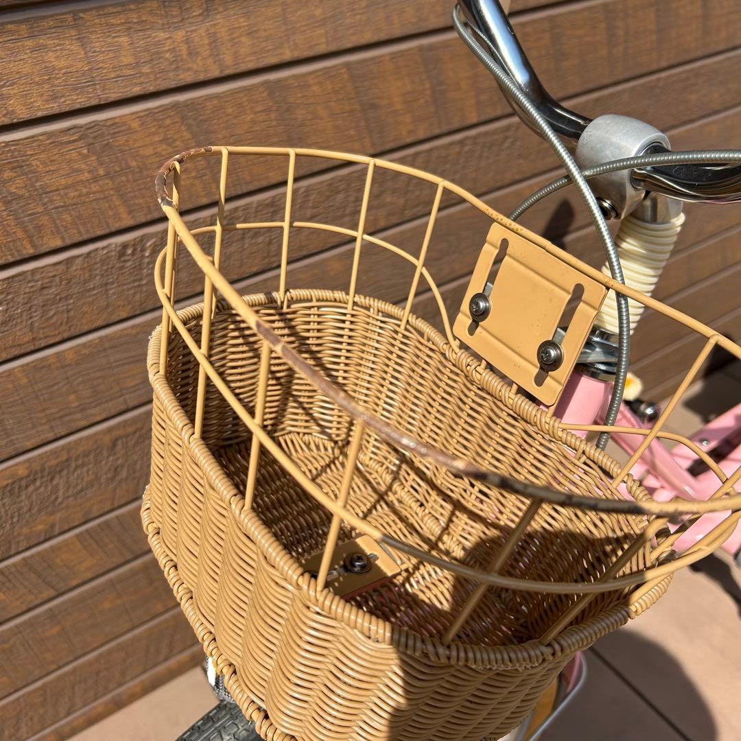 送料込　ブリヂストン HACCHI 子供用自転車 ピンク 18インチ　補助輪付き