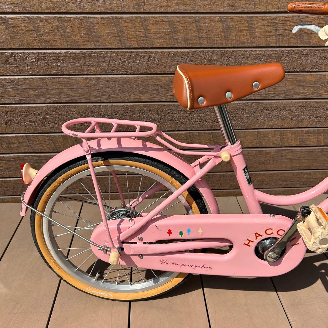 送料込　ブリヂストン HACCHI 子供用自転車 ピンク 18インチ　補助輪付き