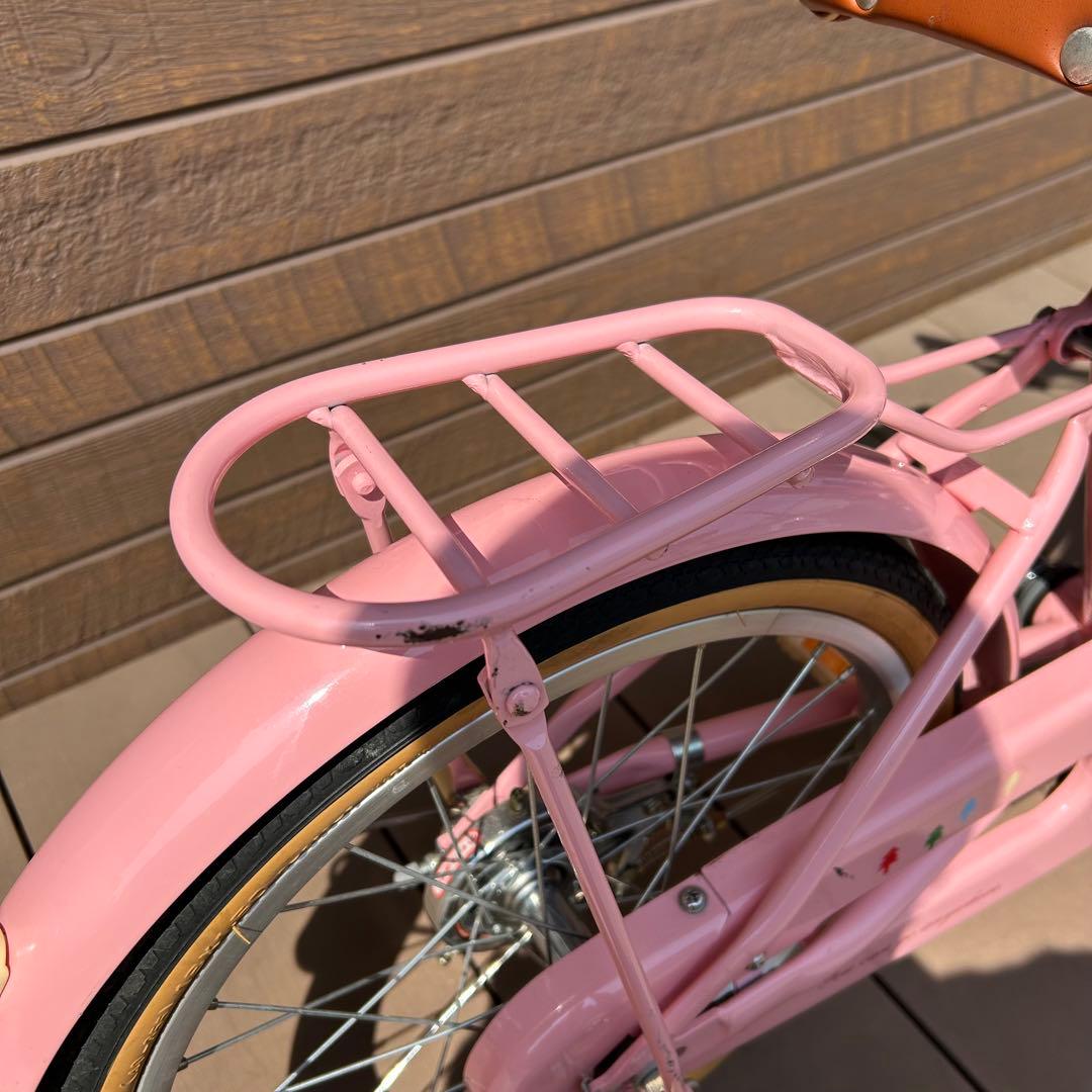 送料込　ブリヂストン HACCHI 子供用自転車 ピンク 18インチ　補助輪付き