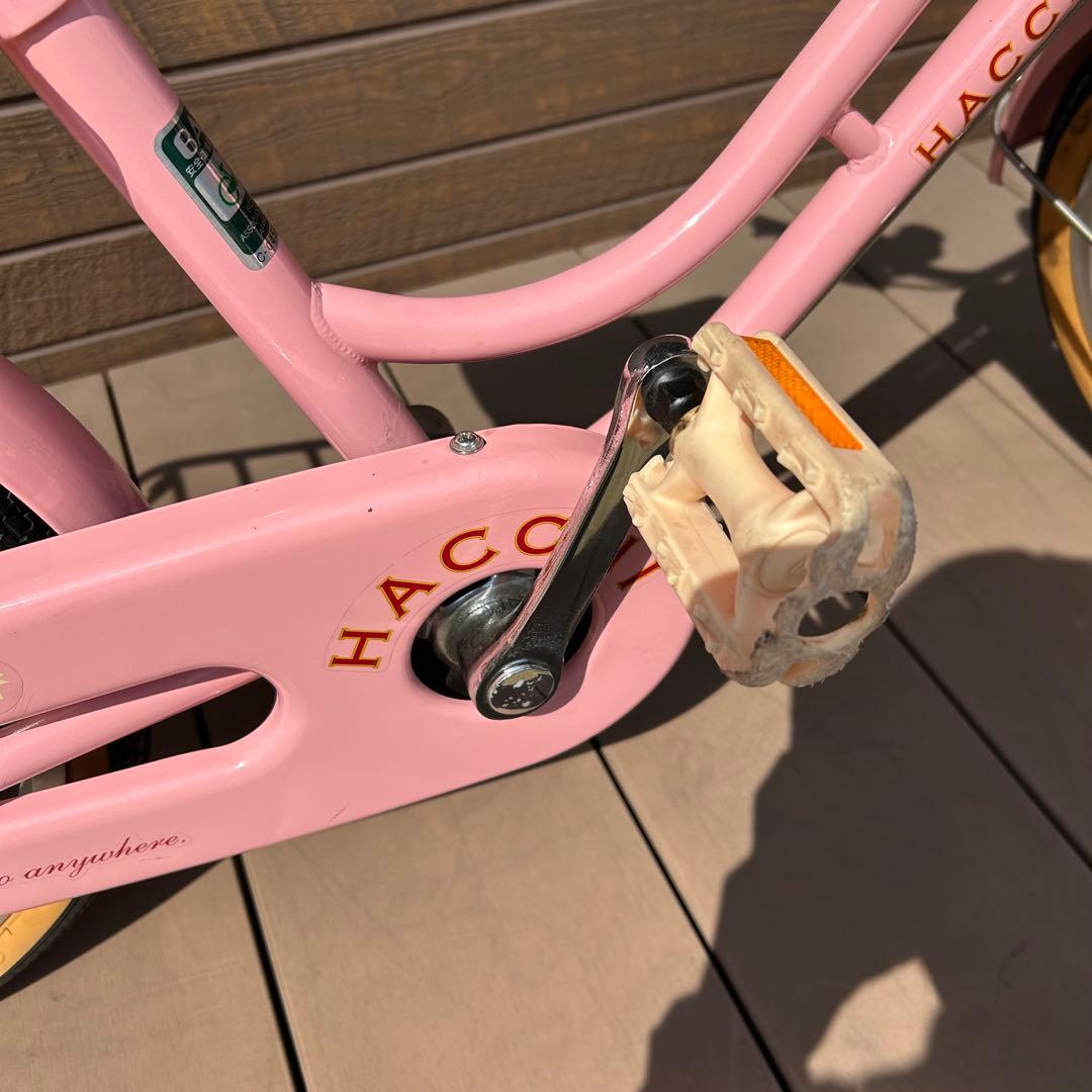 送料込　ブリヂストン HACCHI 子供用自転車 ピンク 18インチ　補助輪付き