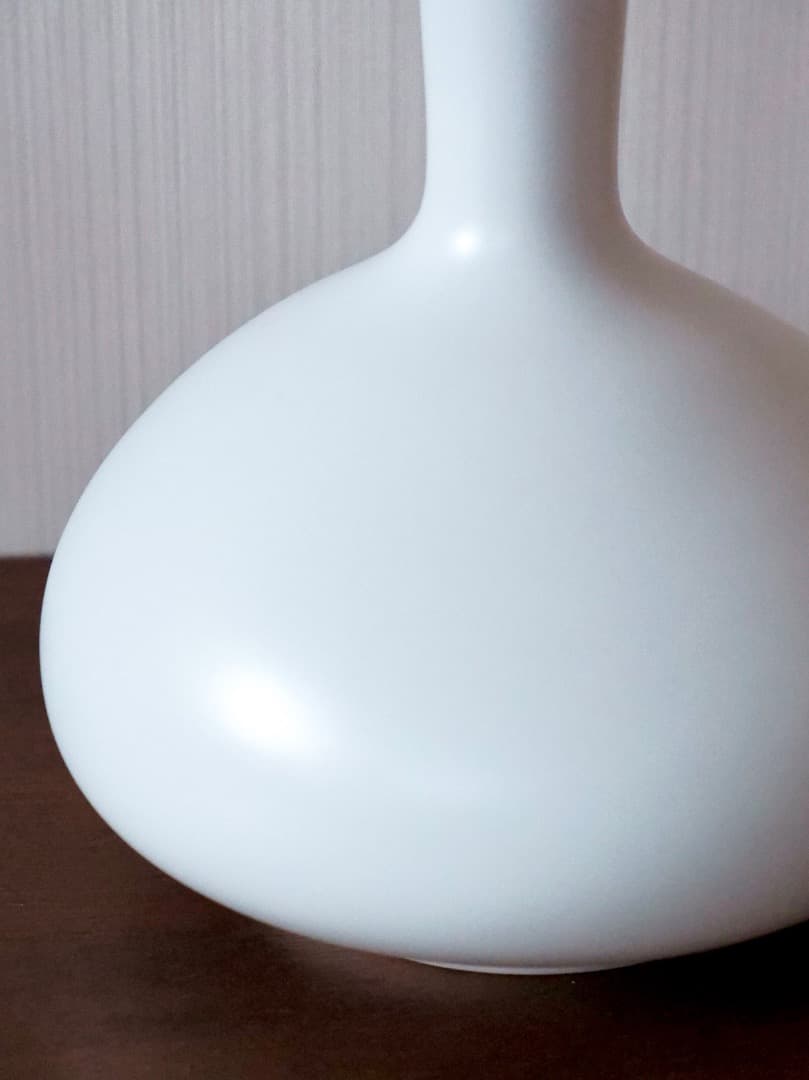 四代 永澤永信　出石焼　白磁　白雪瓷　花瓶　華道具　美品　Q2452