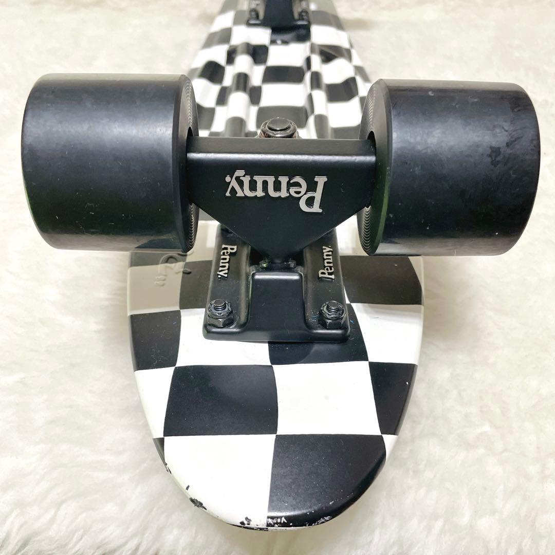 【良品✨】Penny ペニー スケートボード 22インチ ブラック チェッカー