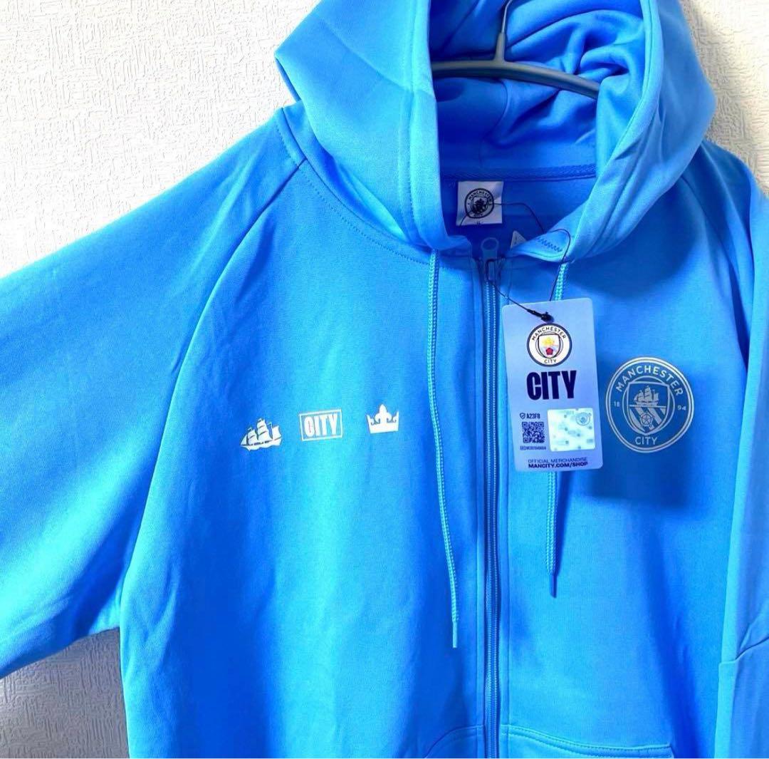 プレミアリーグ　マンチェスターシティ　FC パーカー　ジップアップ　長袖　XL
