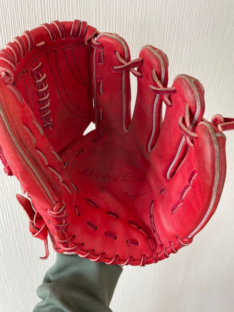 Mizuno Global Elite レッドグローブ 収納袋付き