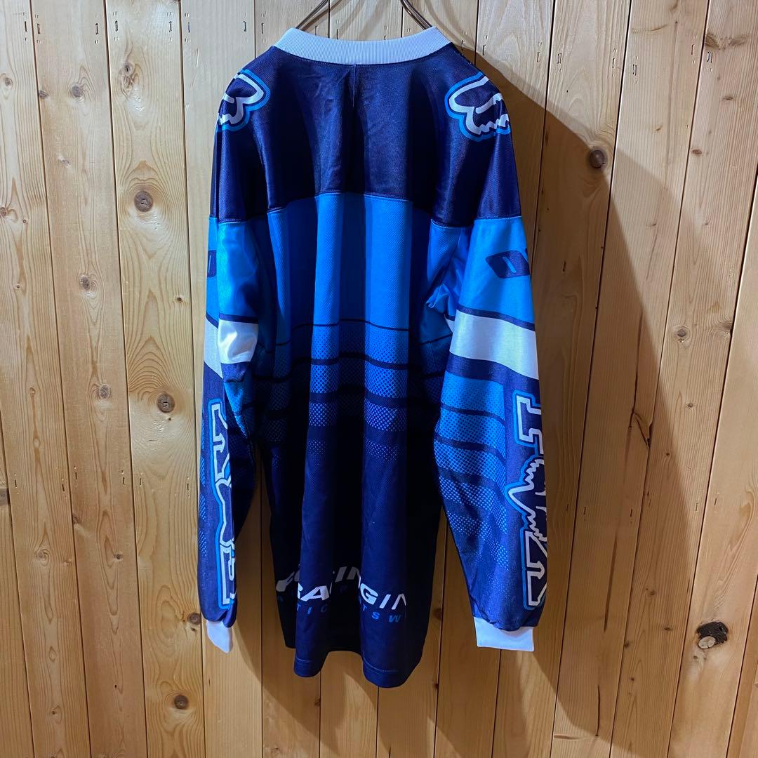 ss4974 FOX フォックス レーシングシャツ サイクルジャージ 青
