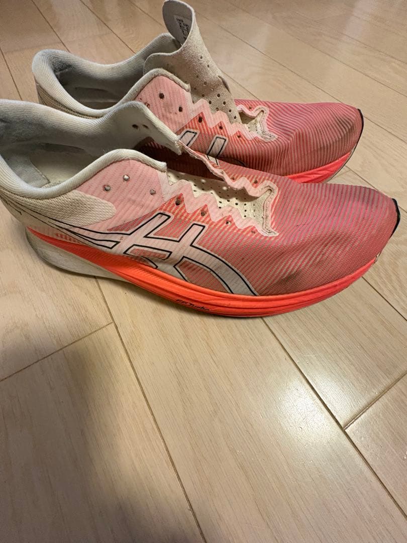 ASICS スカイ ランニングシューズ ピンク/オレンジ