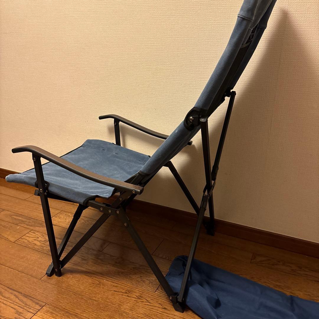Campingmoon アウトドアチェア ブルー ハイバック✨