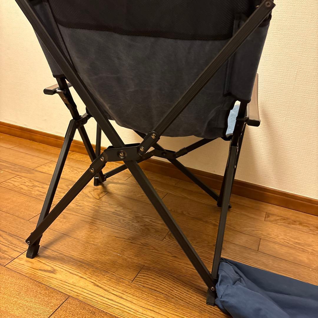 Campingmoon アウトドアチェア ブルー ハイバック✨