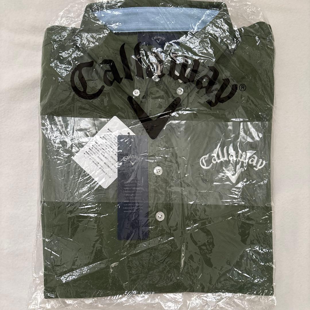 Callaway メンズポロシャツ Lサイズ オリーブグリーン新品未使用シミ有り
