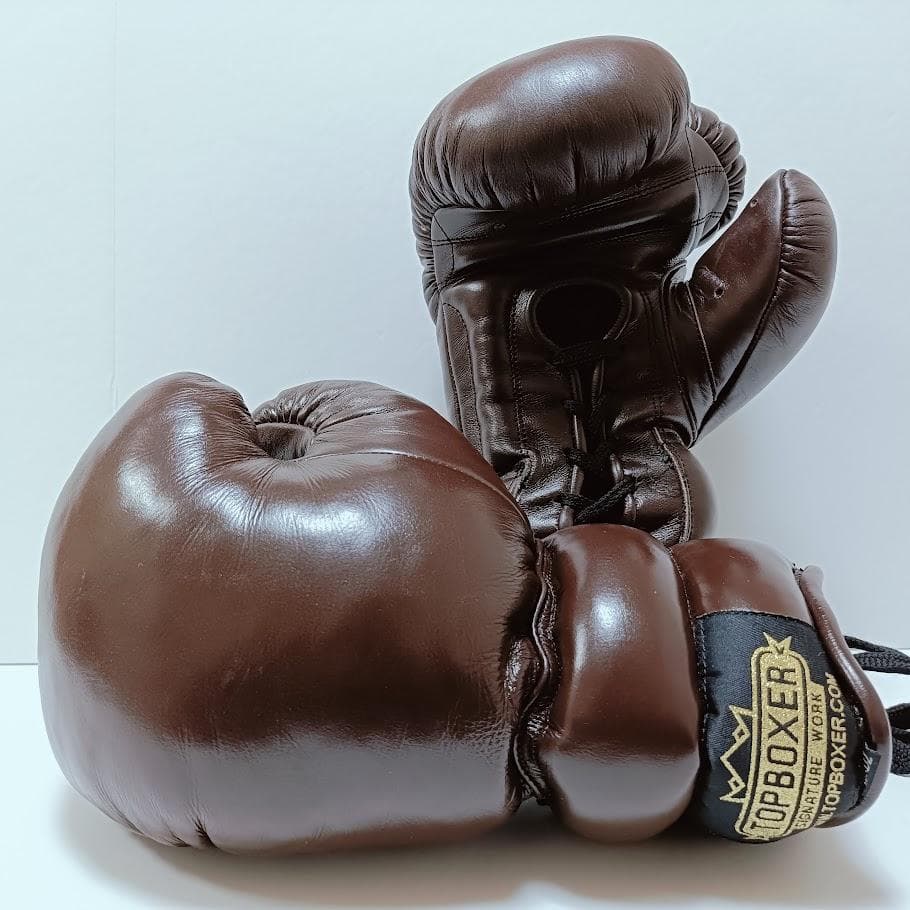 TOP BOXER トップボクサー ボクシンググローブ ブラウン 16oz