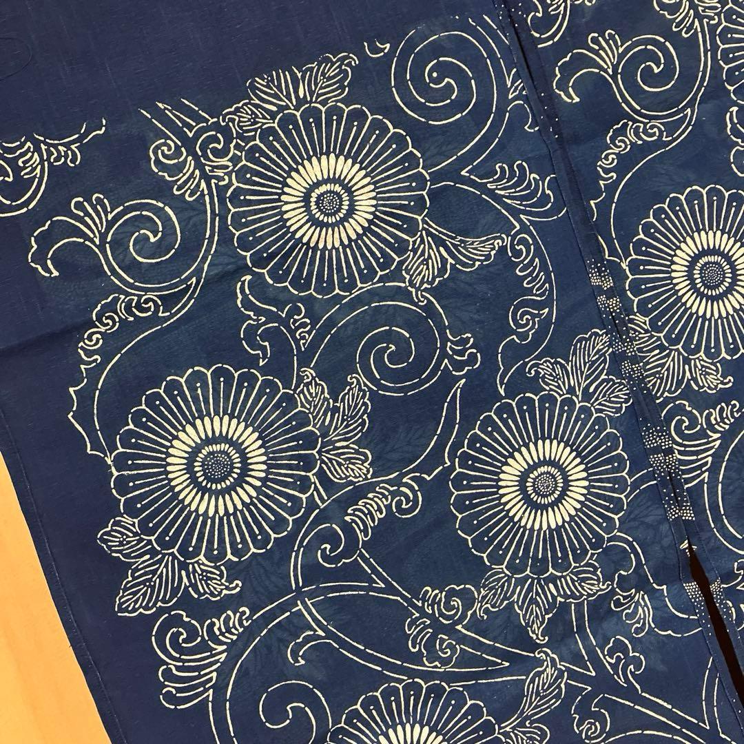 藍染 暖簾❣️本当に良い物をお探しの方❣️藍染工芸士『鈴木松男』作❣️長板藍染 ④-1