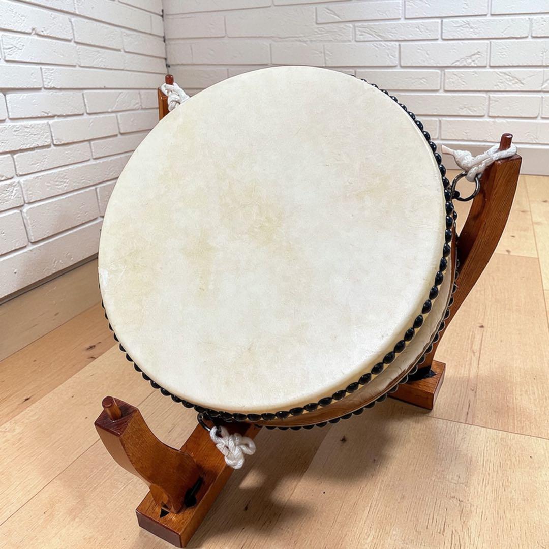 和太鼓 平胴太鼓 1尺2寸 36cm スタンド付き バチ付き セット 木製台