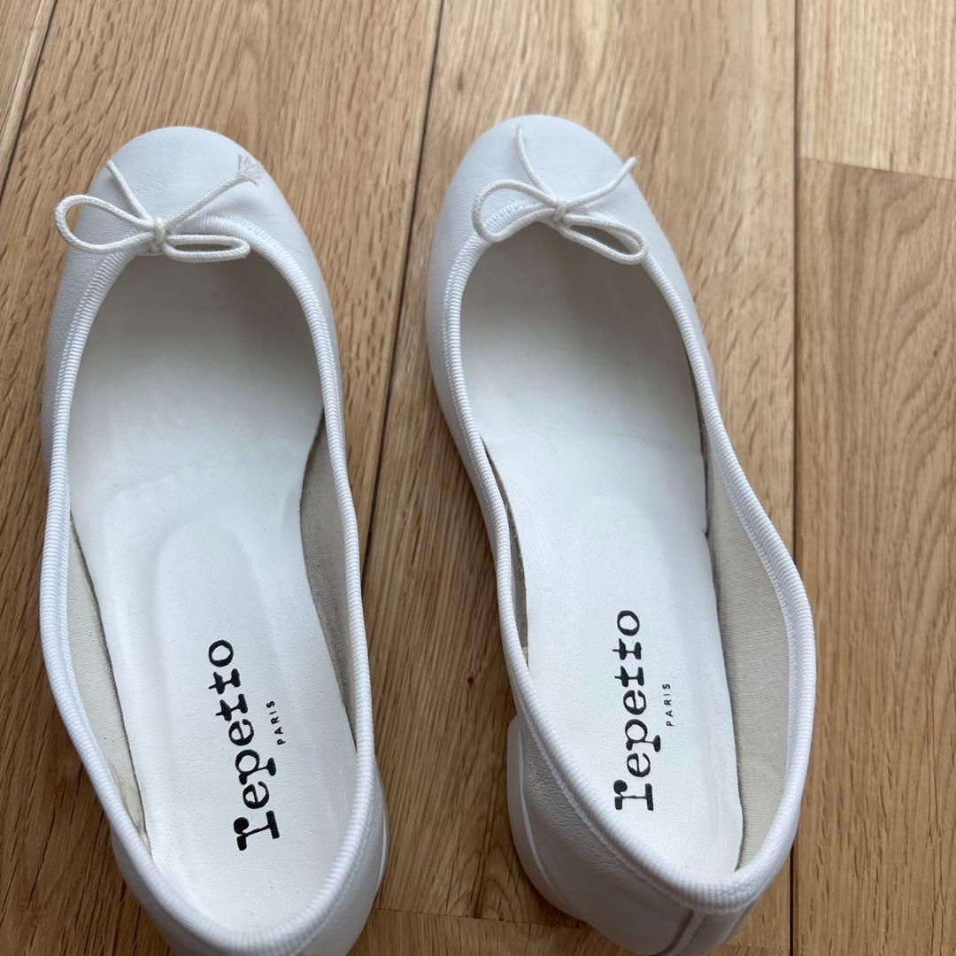repetto ホワイト バレエシューズ