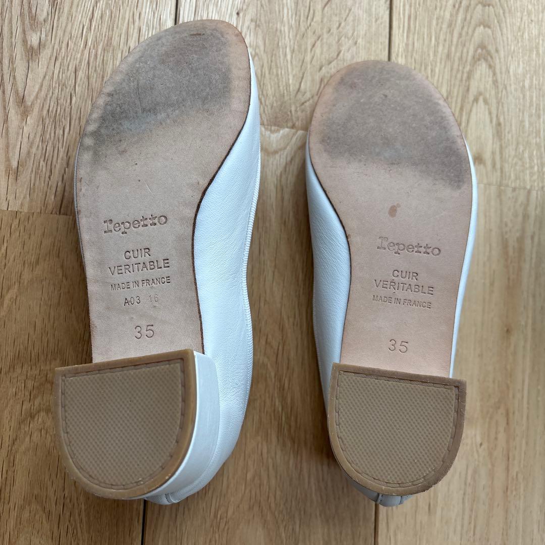 repetto ホワイト バレエシューズ