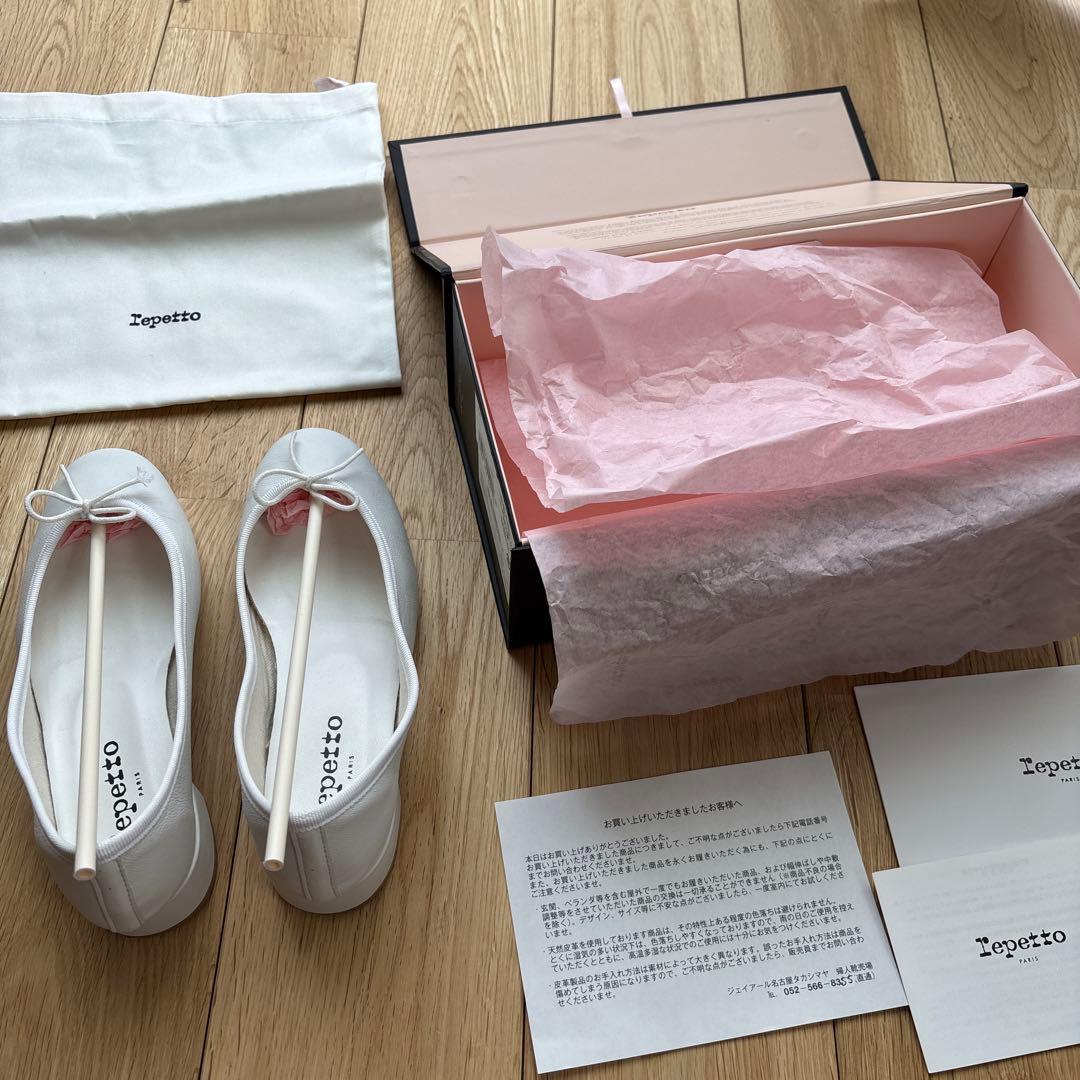 repetto ホワイト バレエシューズ