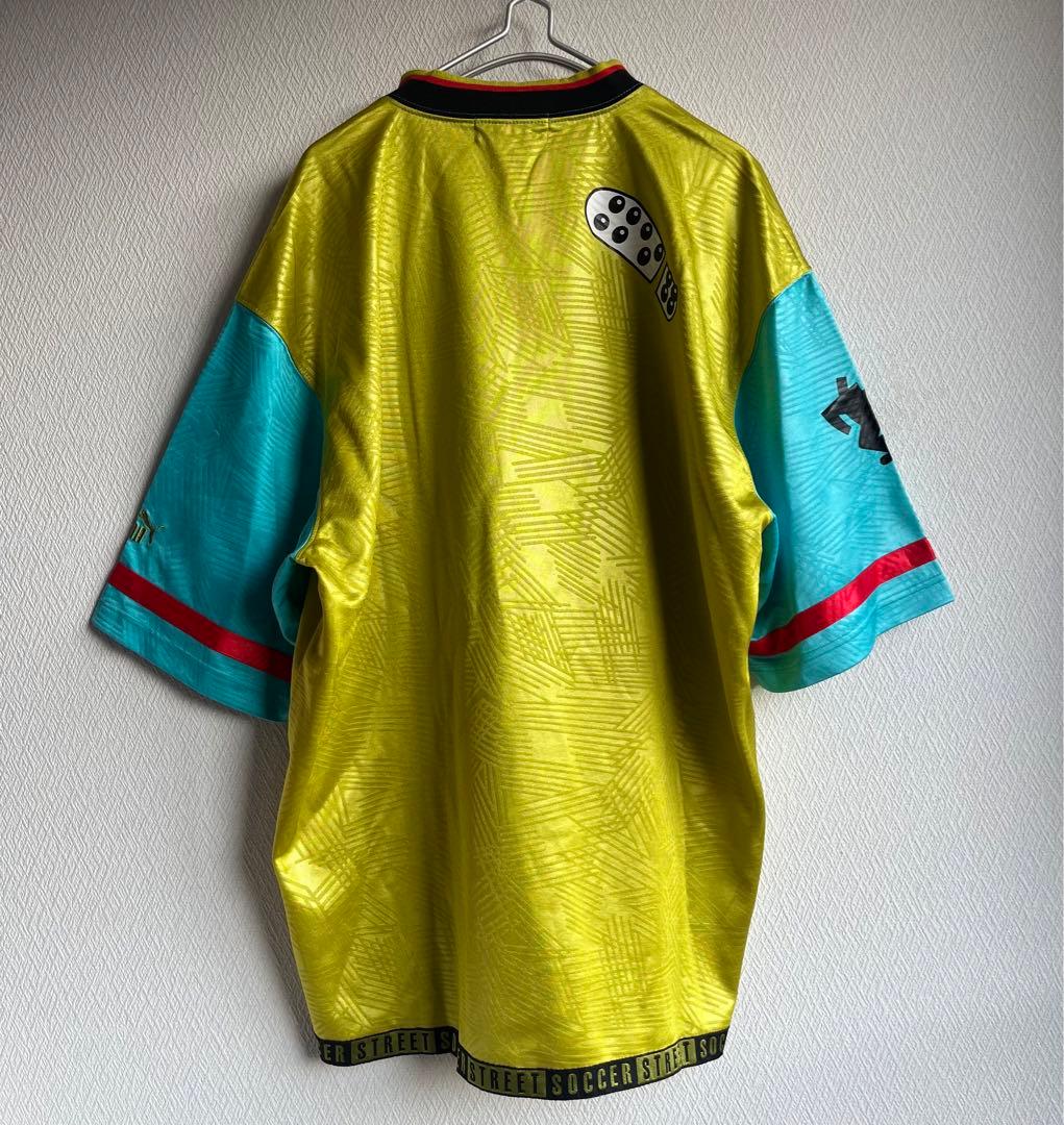 90s ヴィンテージ PUMA プーマ ゲームシャツ 万国旗 古着 アート