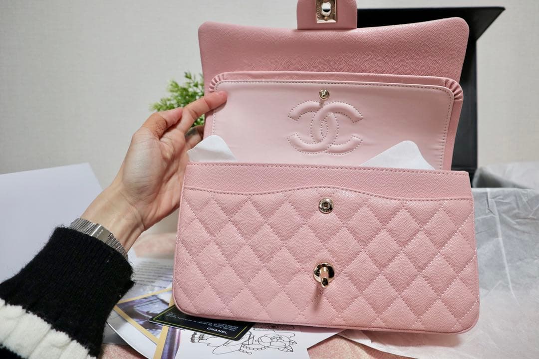 再出品　CHANEL シャネル ピンク キルティング ショルダーバッグ