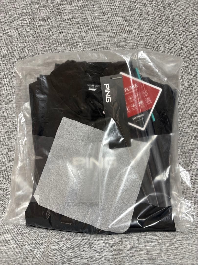L ☆新品☆ PING エアーフレイクハイネックシャツ レディース　ブラック