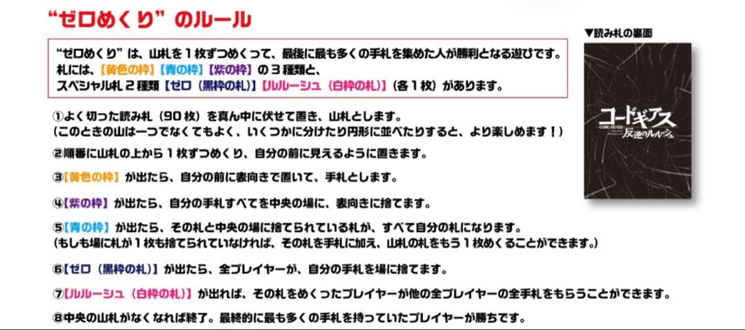 【レア品】コードギアス 反逆のルルーシュかるた 声に出して詠みたい！