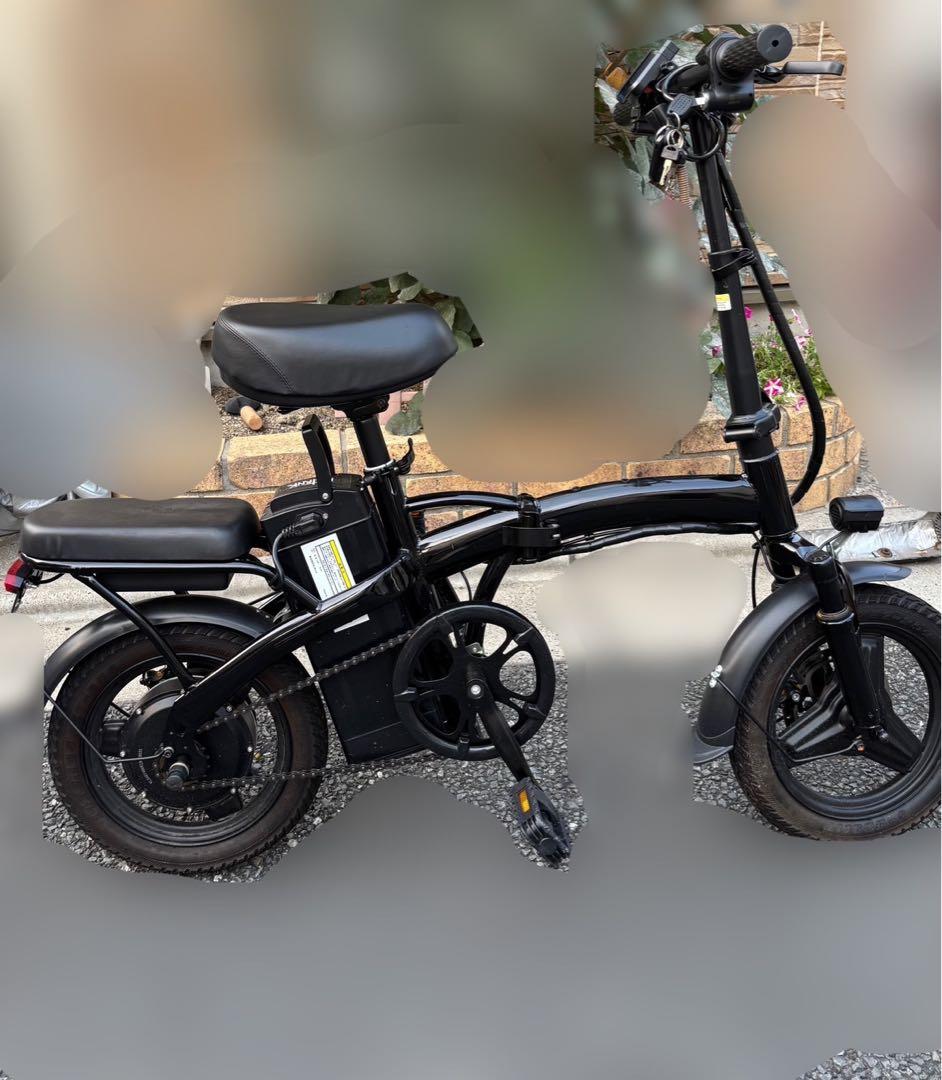 折りたたみ式電動アシスト自転車 黒