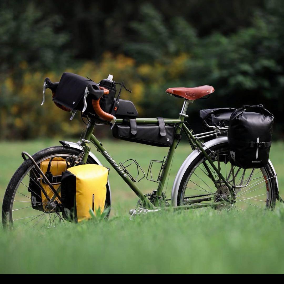 パニアバッグ   大容量　ブラック　自転車　サイドバッグ   黒　7ℓ  ③
