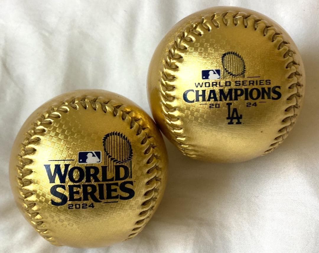LAドジャース2024年ワールドチャンピオン 公式ボール ゴールド 大谷翔平