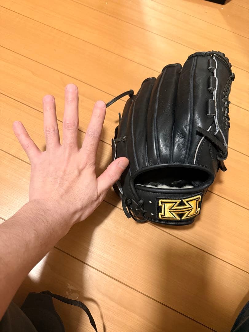 未使用品 ハイゴールド 硬式グローブ 型付け済 投手・オールラウンダー用