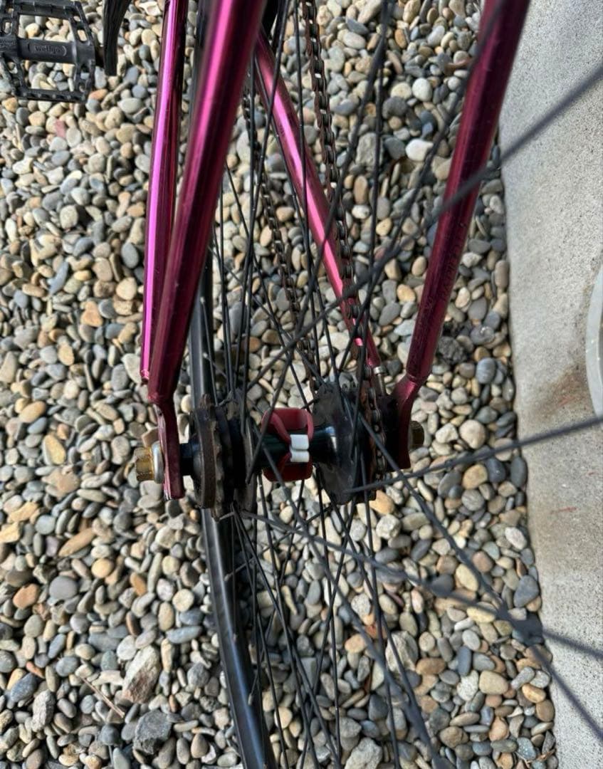 ピストバイク シングルスピード 自転車 パープル グラデーション